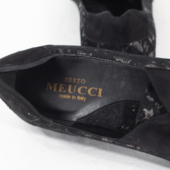 Sesto Meucci Ballet Flats Women sz 9 Black Slip on made in Italy Designer Shoes - Picture 8 of 9